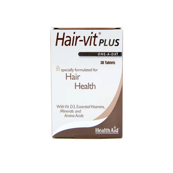 Health Aid Hair Vit Plus 30 Tablets Kuwait هيلث ايد فيتامينات للشعر هير فيت بلس 30 قرص الكويت