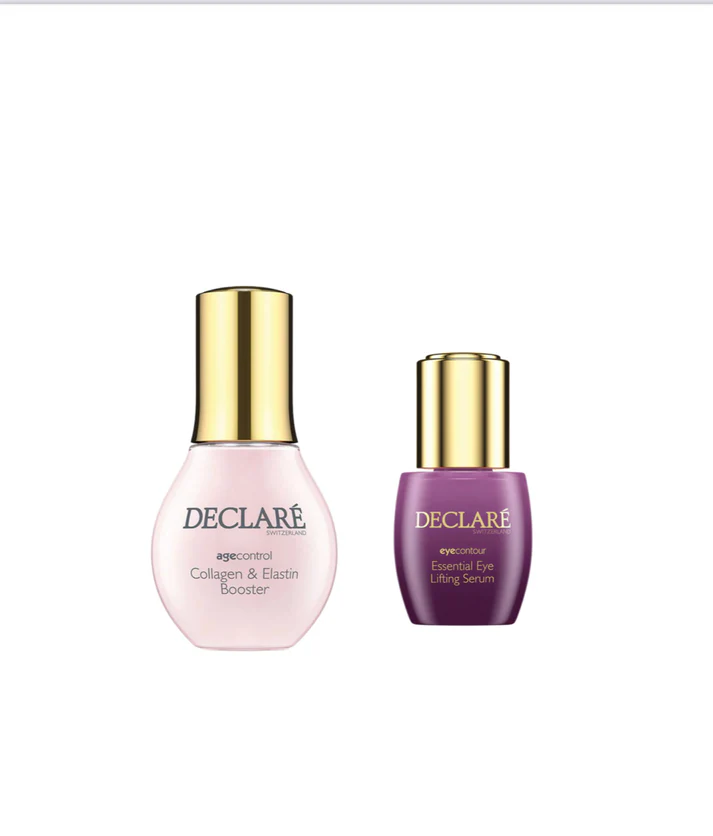 Declare Boost & Lift Package Offer Collagen & Elastin Booster Serum 50ML + Essential Eye lifting serum 15 ML عرض باكج شد ورفع البشرة ديكلاريه سيروم الكولاجين والإيلاستين 50 مل سيروم أساسي لشد العين 15مل الكويت