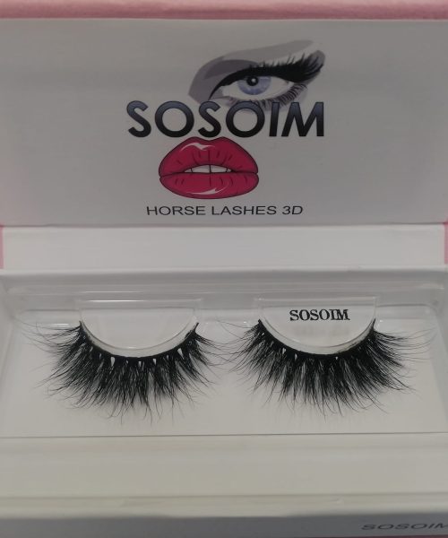 No. 3 SOSOIM Horse Lashes 3D Pink Box